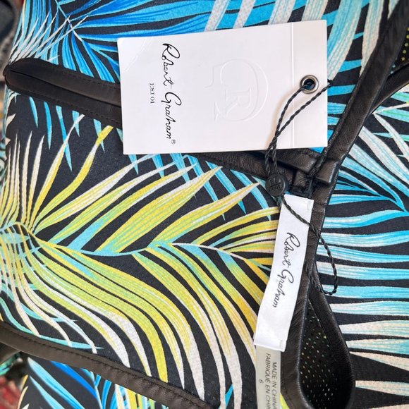 NEW Lambskin Leather Perforated Dress,- Robert Graham, Size 6 - Picture 15 of 16